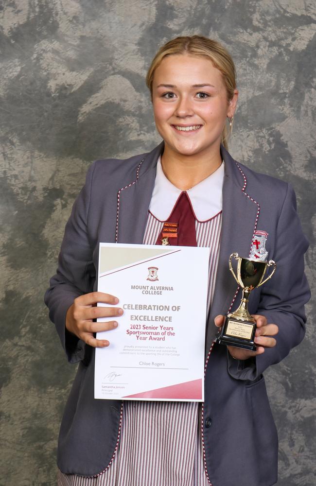 CHLOE ROGERS, MT ALVERNIA COLLEGE, SPORTSPERSON OF THE YEAR