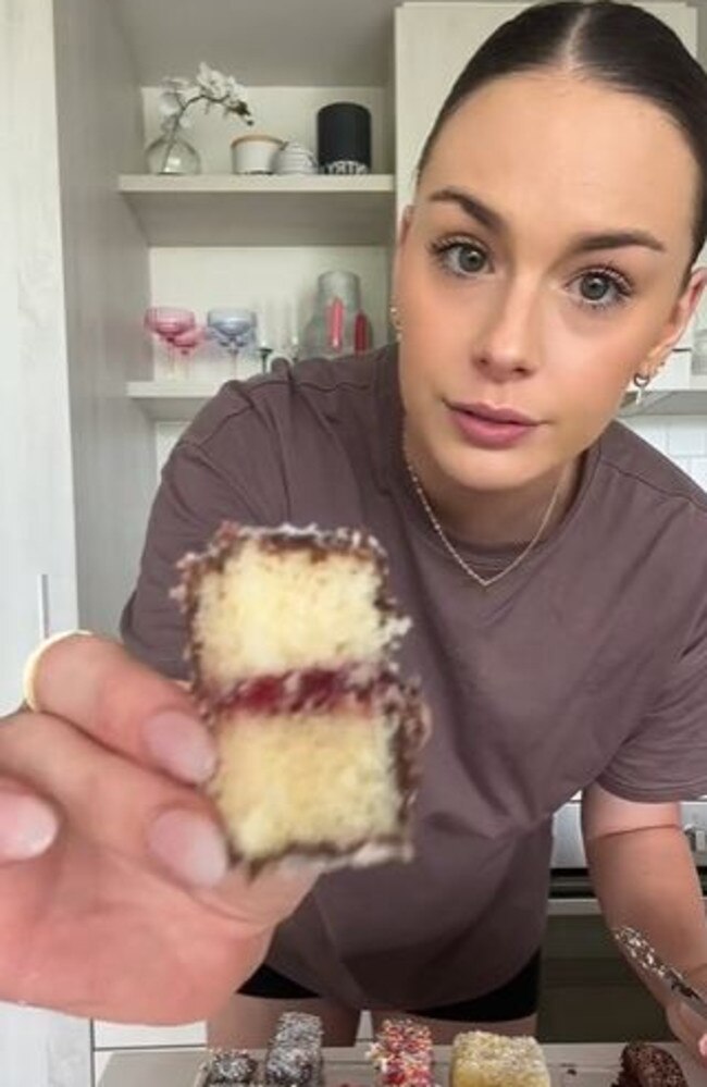 Kara Hansen said the lamingtons are ‘hand’s down worth every cent’. Picture: TikTok