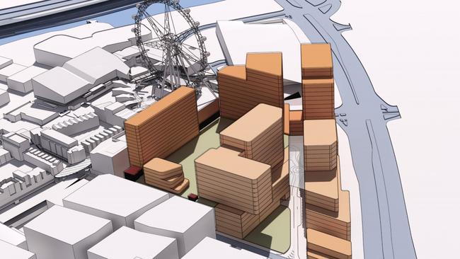 A market hall and supermarket would be added to the ground level of a multistorey car park on the site.