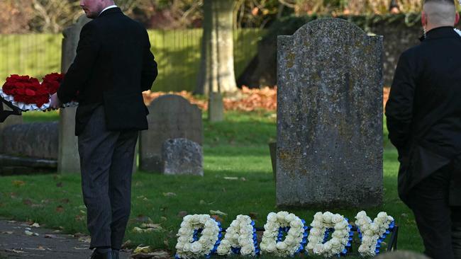 Flowers are carried into the church ahead of the funeral service of the late One Direction singer Liam Payne, in the Home Counties, to the west of London on November 20, 2024. Payne was found dead on October 16.