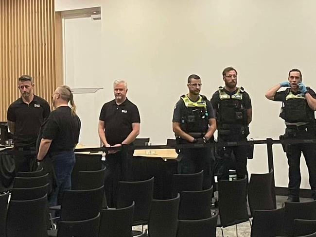 Councillors and staff of the City of Casey were allegedly escorted out of a council meeting by police on Tuesday night following a tense protest from more than 500 local residents.