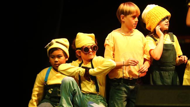 Anglesea Primary School students performing at the Geelong Schools Music and Movement Festival. Picture: Alison Wynd