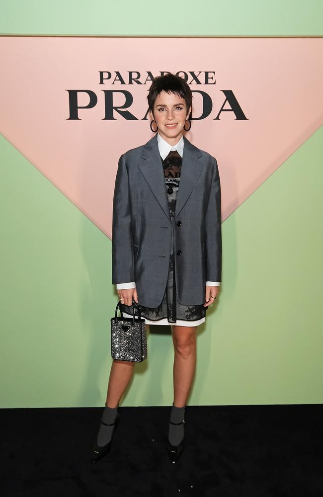 British actress Emma Watson, the face of the luxury brand’s campaign, was also at the London party. Picture: David M. Benett/Dave Benett/Getty Images for Prada