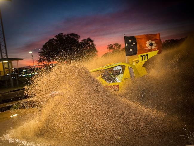 Ted Roderick in “ Hyperactive” at the first Mud Race of the season at Hidden Vally. Picture: Glenn Campbell