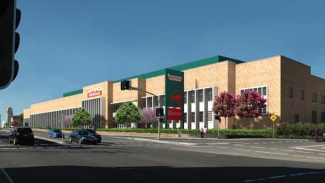 A concept image showing what the Bunnings superstore would look like on the corner of Princes Hwy and Smith St, Tempe