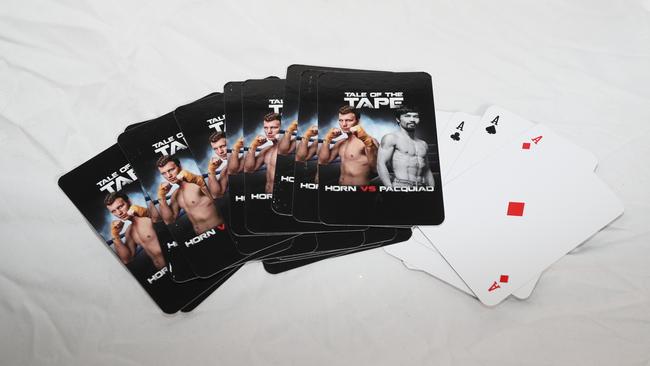 Personalised playing cards.