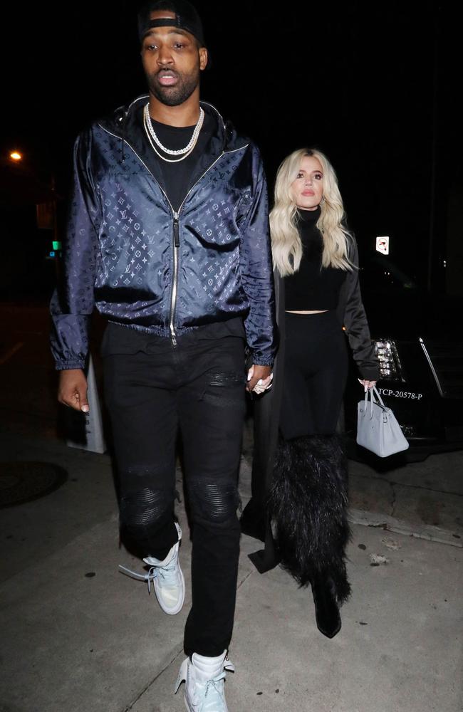 Tristan Thompson and Khloe Kardashian pictured together in Los Angeles on January 13. Picture: Hollywood To You/Star Max/GC Images