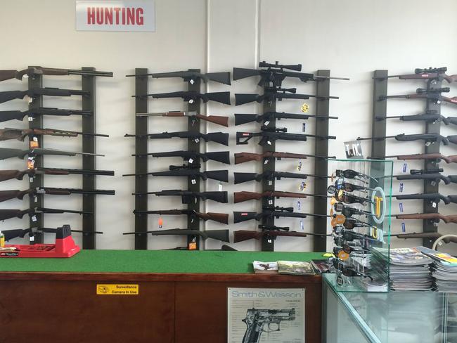 Five handguns and a hunting rifle were stolen from the South Morang Hunting Fishing &amp; Camping store. Picture: Facebook