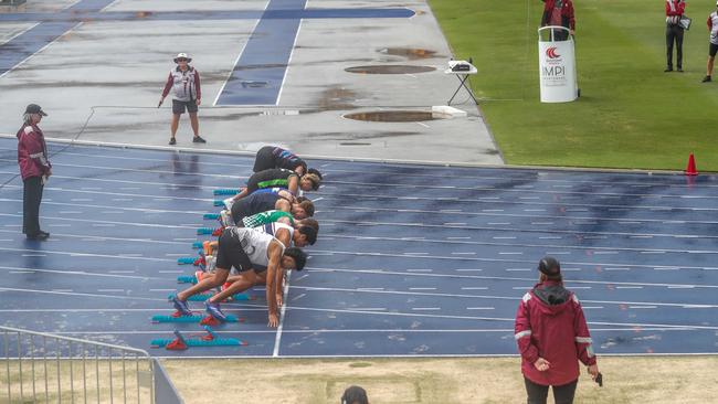 Action from the Queensland Athletics track and field championships at QSAC on Saturday March 15, 2025. Picture: Stephen Archer.