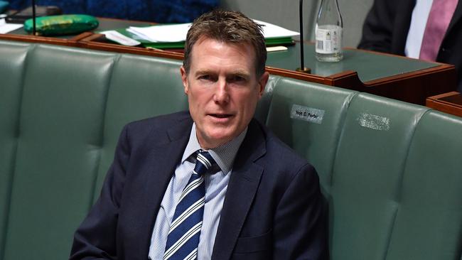 Christian Porter during Question Time in the House of Representatives at Parliament House. Picture: Getty