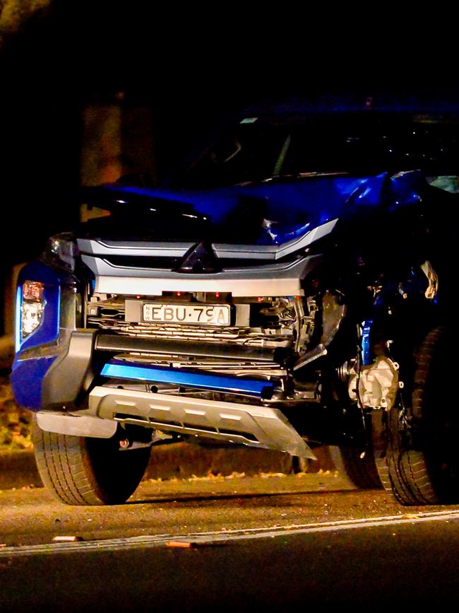 The car allegedly driven by Samuel Davidson after the horrific crash. Picture: Matrix