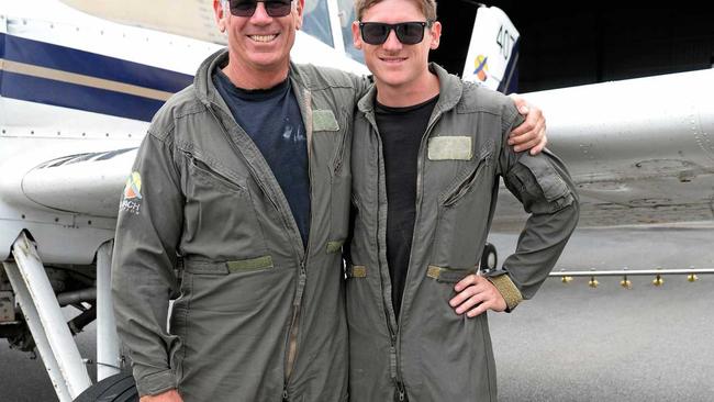 R-Mach Aviation's Richard McDonald and Peter McDonald. Picture: Allan Reinikka ROK101218aairmen2