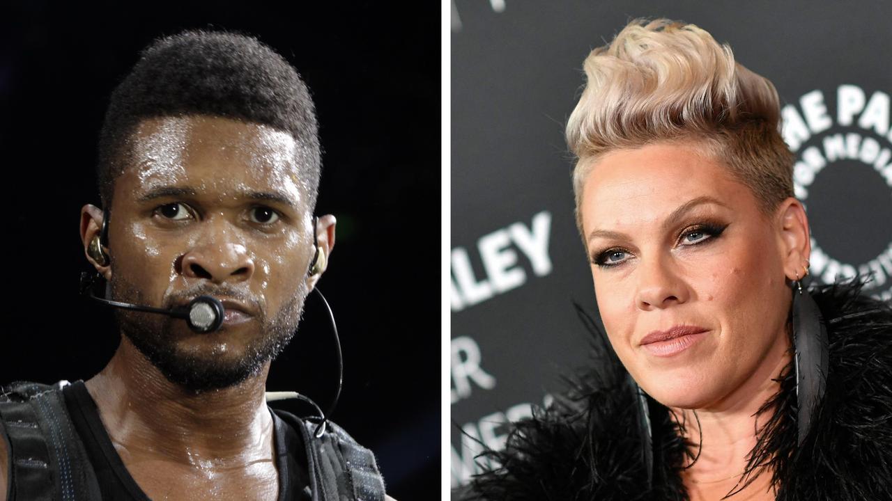 Top singers Usher and Pink.