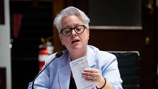 Environment Minister Penny Sharpe also appeared before the NSW parliament Inquiry in Sydney. Picture: NewsWire / Christian Gilles