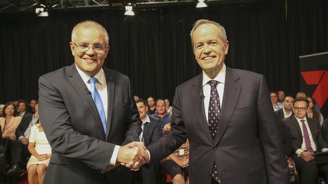 Prime minister Scott Morrison and Opposition leader Bill Shorten 