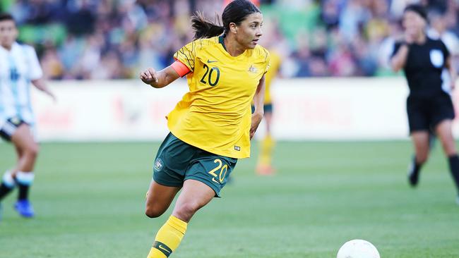 Sam Kerr holds the key to a successful run for the Matildas. Picture: Getty Images