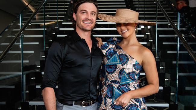 Bronte Pearson and Jackson Smith at the Chief Minister's Cup Day at the Darwin Turf Club on Saturday, July 13. Picture: Pema Tamang Pakhrin