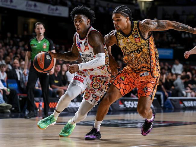 Kendric Davis had another busy night for the 36ers. Picture: Getty Images