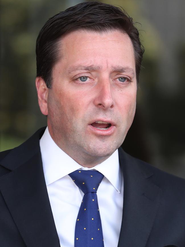 Opposition Leader Matthew Guy says the government needs to go back to the drawing board. Picture: David Crosling