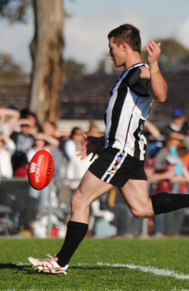 Justin McLay taking a kick for Sale.