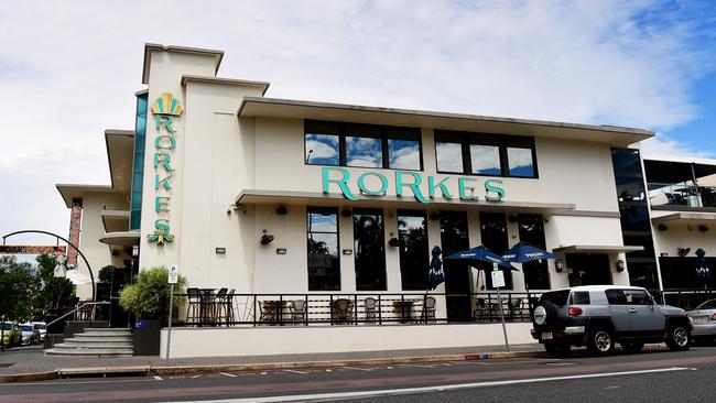 Rorkes pub at the corner of Smith Street and Bennett Street in the Darwin CBD. Picture: Justin Kennedy