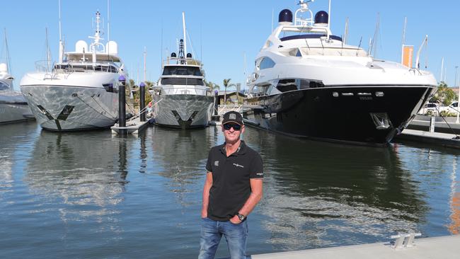 The Boat Works is pumping, a real bubble of activity despite coronavirus, after finishing its new Superyacht precinct and dropping berth prices 50 per cent. Owner Tony Longhurst at the site. Picture: Glenn Hampson