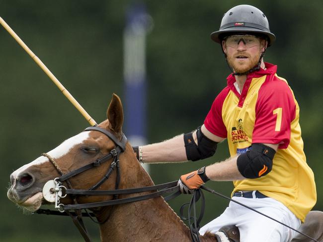 Meghan Markle has watched the lovestruck prince play polo. Picture: Mark Cuthbert/UK Press via Getty Images