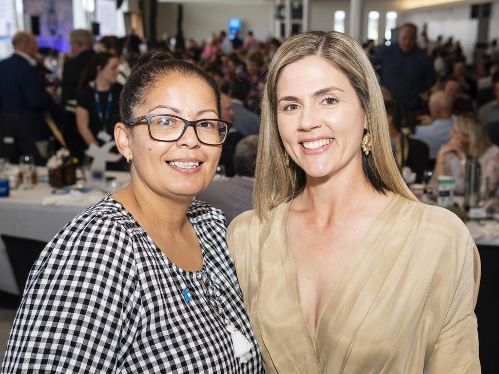 Nicolin Blakely (left) and Megan Oats at It's a Bloke Thing 2022 at Wellcamp Airport, Friday, September 9, 2022. Picture: Kevin Farmer