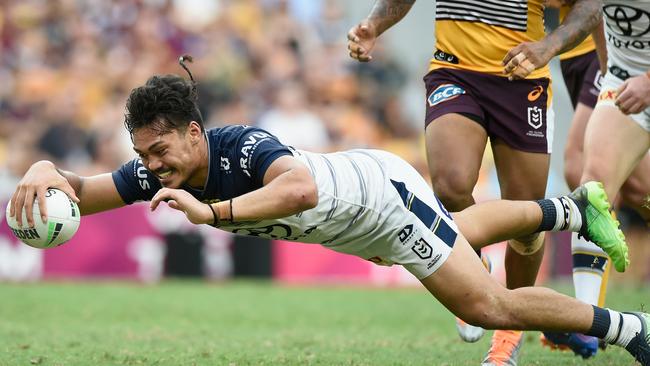 NRL 2022 RD03 Brisbane Broncos v North Queensland Cowboys – Jeremiah Nanai Picture NRL Photos