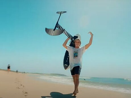 A still from a new advertising campaign video for Seiko watches filmed on Sydney's northern beaches. Picture: Man of Many Production Studio