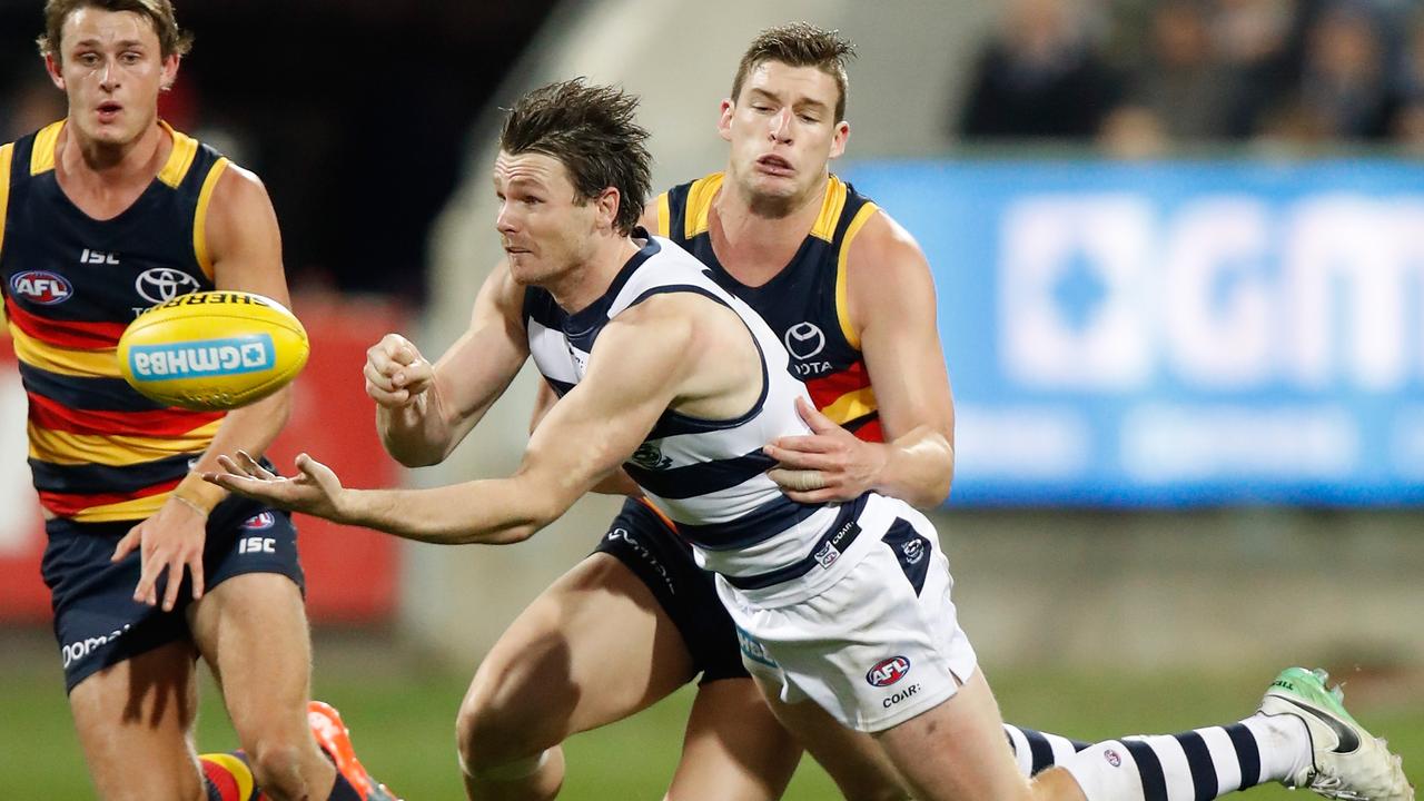 Can Josh Jenkins squeeze into Geelong’s best 22? Picture: Michael Willson