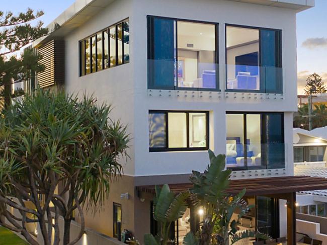 The home of developer Robert Badalotti at 17 Hedges Ave Mermaid Beach  is on the market for $12.5m. Photo: Supplied