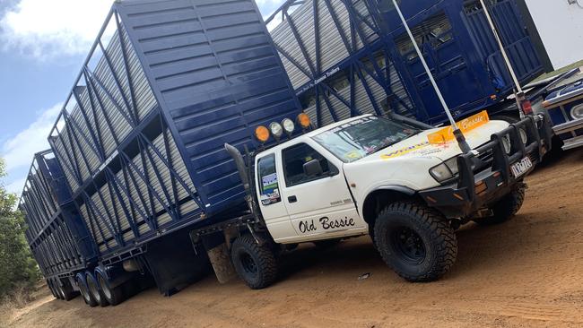 Now that's a ute! Jack Reschke, from Heathmere, Victoria, shows what his 1997 Holden Rodeo TF is made of. He also owns a 1995 Holden Commodore VR ute.