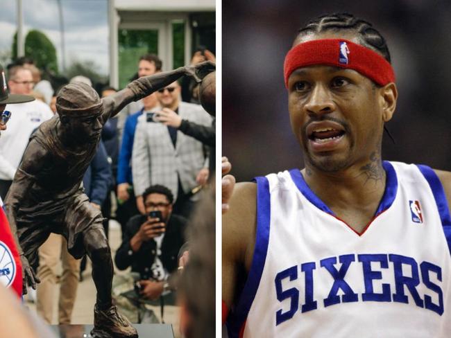 Fans have roasted the Allen Iverson trophy. Photo: Getty Images and Instagram