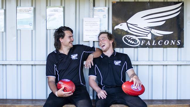 Payneham Norwood Union co-coaches Jamie Darrington and Dylan McIntosh have been named South Australia’s best junior coaches. Picture: Mark Brake