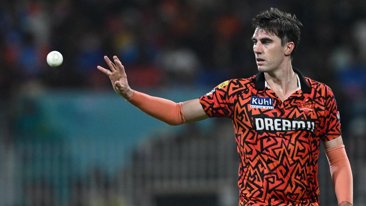 Sunrisers Hyderabad's captain Pat Cummins. Photo by R.Satish BABU / AFP