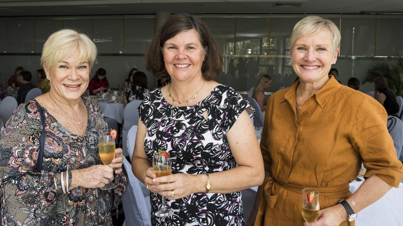 Celebrating International Women's Day are (from left) Uta Rabiger, Jacqui Lock and Jan Johnson at a luncheon hosted by Zonta Club of Toowoomba at Picnic Point, Friday, March 5, 2021. Picture: Kevin Farmer