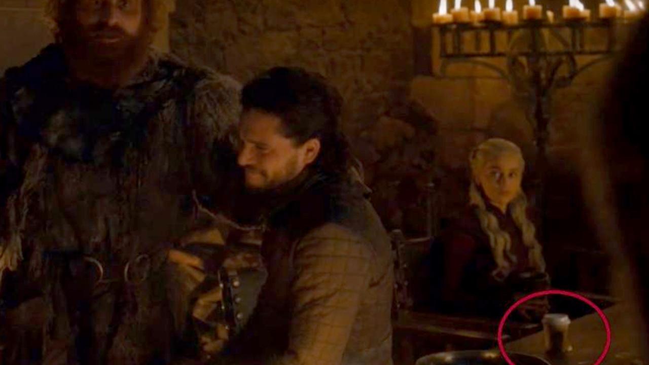 A coffee cup was spotted in the background of a recent Game Of Thrones episode. Picture: Supplied