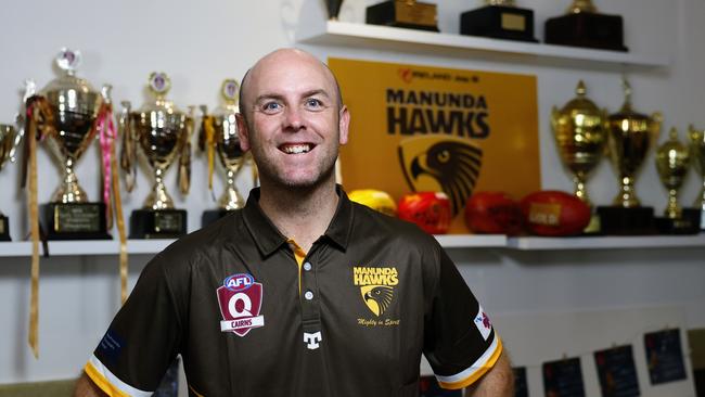 Former head coach of the Collingwood AFL Women's team and current Manunda Hawks coach Wayne Siekman. Picture: Brendan Radke