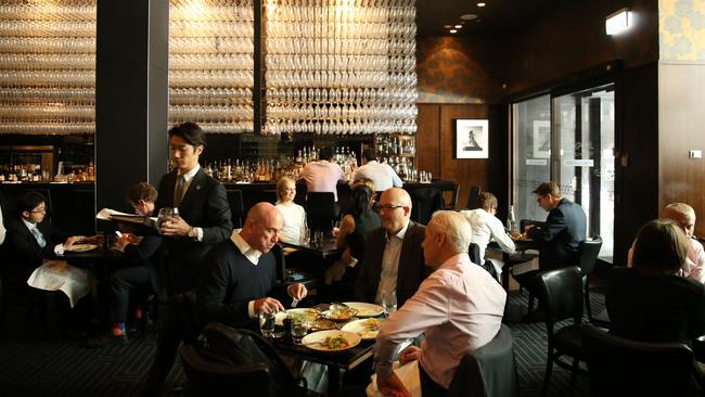 City workers who are on-the-go are enjoying the one-hour dining market that has suddenly boomed in Sydney. Picture: Tim Hunter