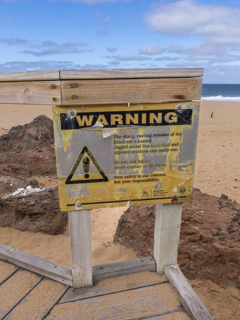 Ethel Beach in South Australia where 15 year-old surfer Khai Cowley was fatally attacked by a shark. Picture: NCA NewsWire / Ben Clark