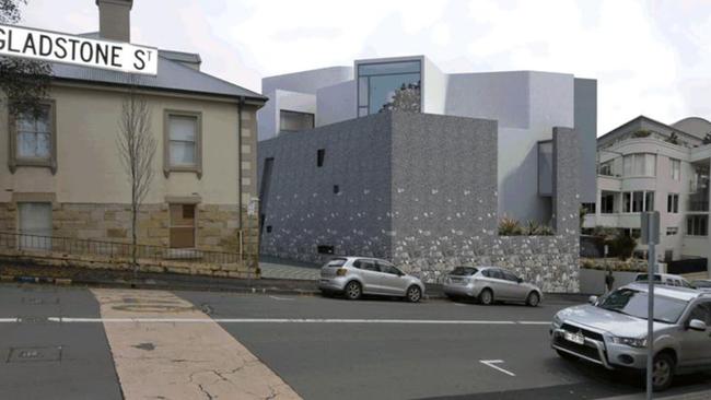 Plans for an apartment building at Kirksway Place in Salamanca, behind two Georgian cottages. Image: Irene Inc.