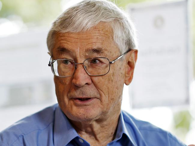 DAILY TELEGRAPH - 29.1.25Australian businessman Dick smith pictured at Sandstone Cafe in Terrey hills with journalist Lachie Leeming for High Steaks. Dick ate a steak sandwich without the bread. Picture: Sam Ruttyn