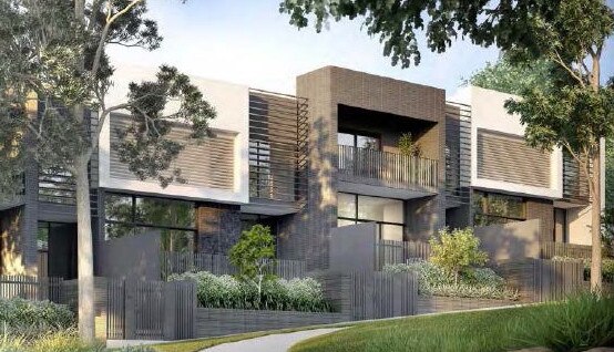 The proposed two-storey houses as part of Mirvac's proposal for Coonara Ave, West Pennant Hills.