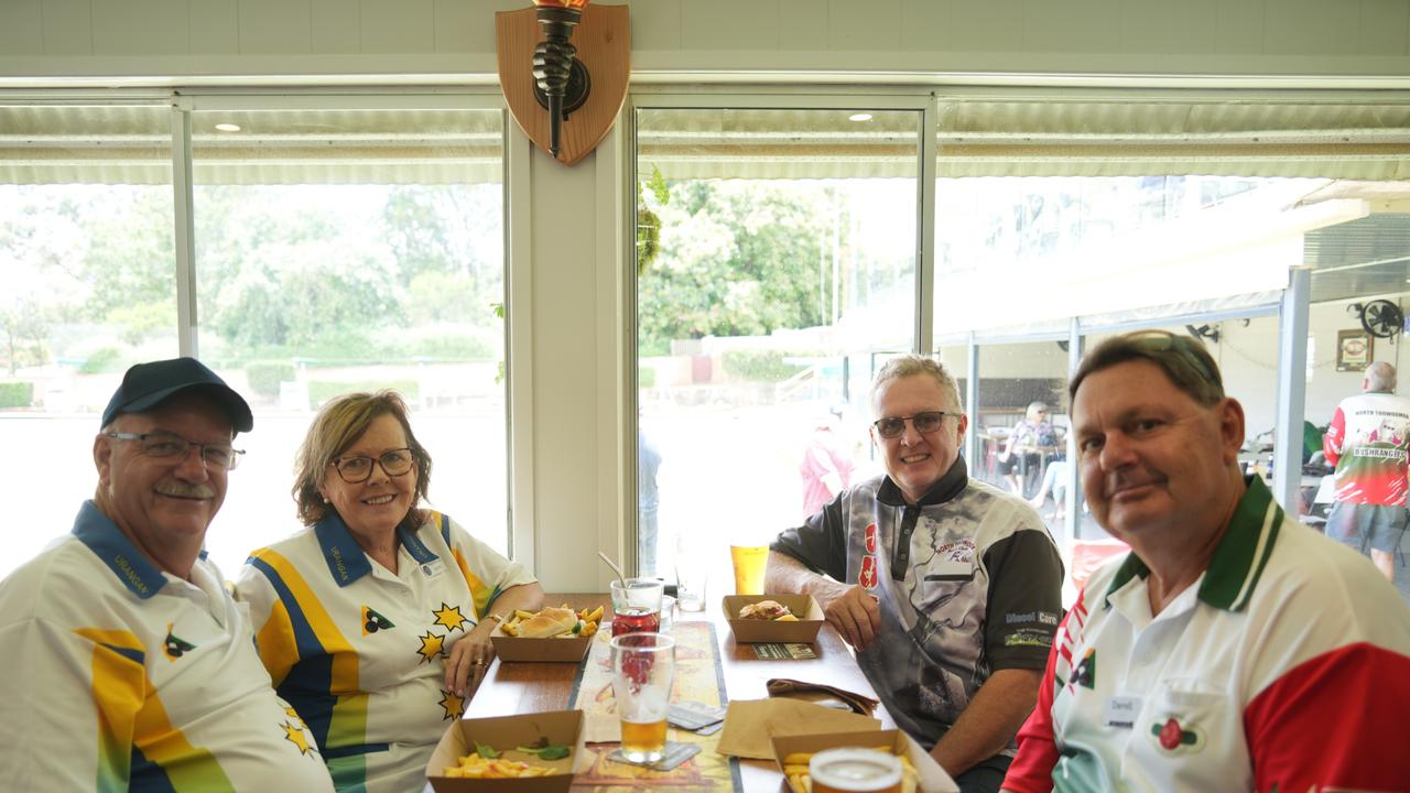 North Toowoomba officially opened at North Toowoomba Bowls club on November 2, 2024. Left to right: Wayne Cameron, Lynn Cameron, Bryan Perry, and Darrell How. Photo: Jacklyn O'Brien.