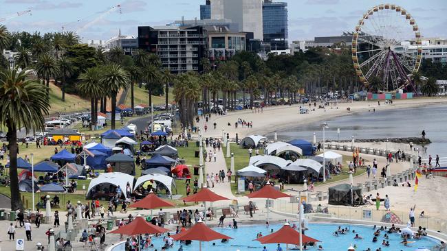 Summer holidays at the Geelong Waterfront. Picture: Mike Dugdale