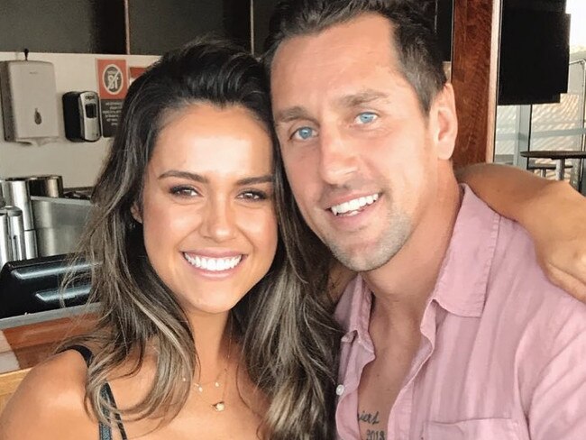 Mitchell Pearce and his fiancee Kristin Scott. Picture: instagram https://www.instagram.com/mitchpearce_7/?hl=en