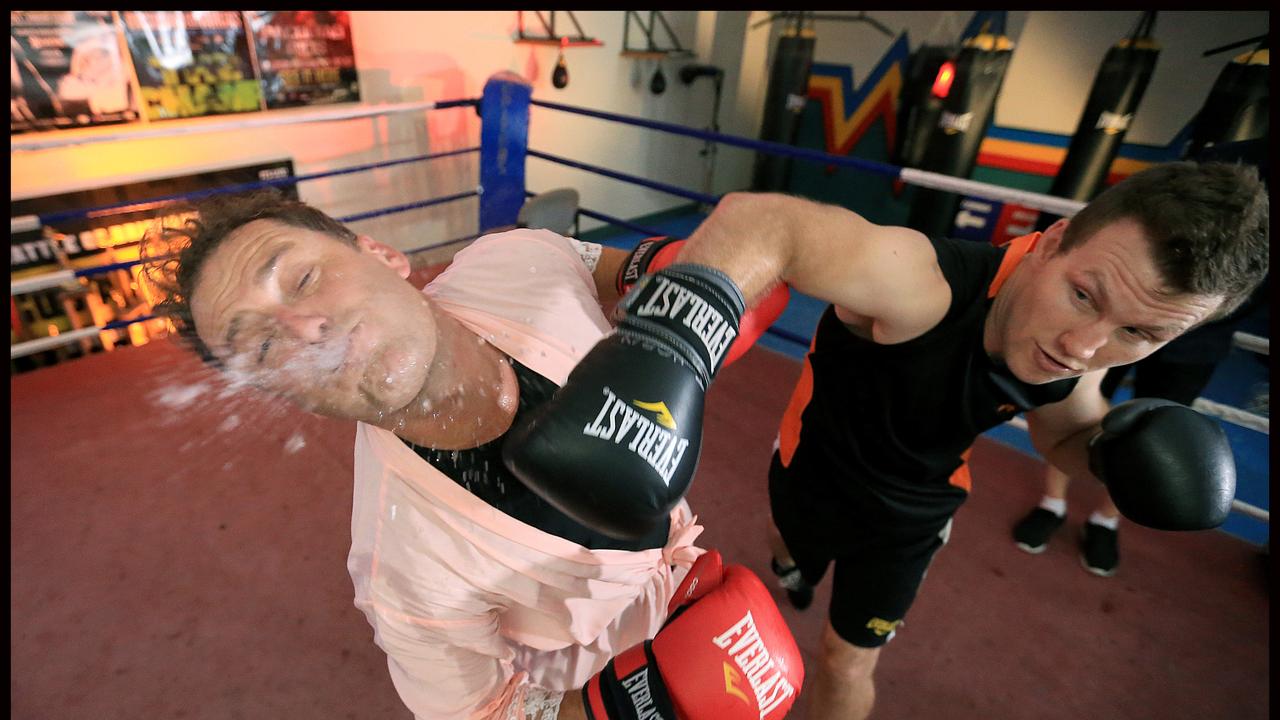 Karl having some fun with pro boxer Jeff Horn.