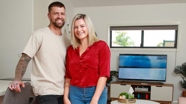 Jake Marchant and Chloe Bartlett are buying a home. Picture: Justin Lloyd