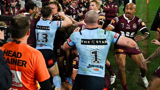 The wild State of Origin melee. Picture: NRL photos